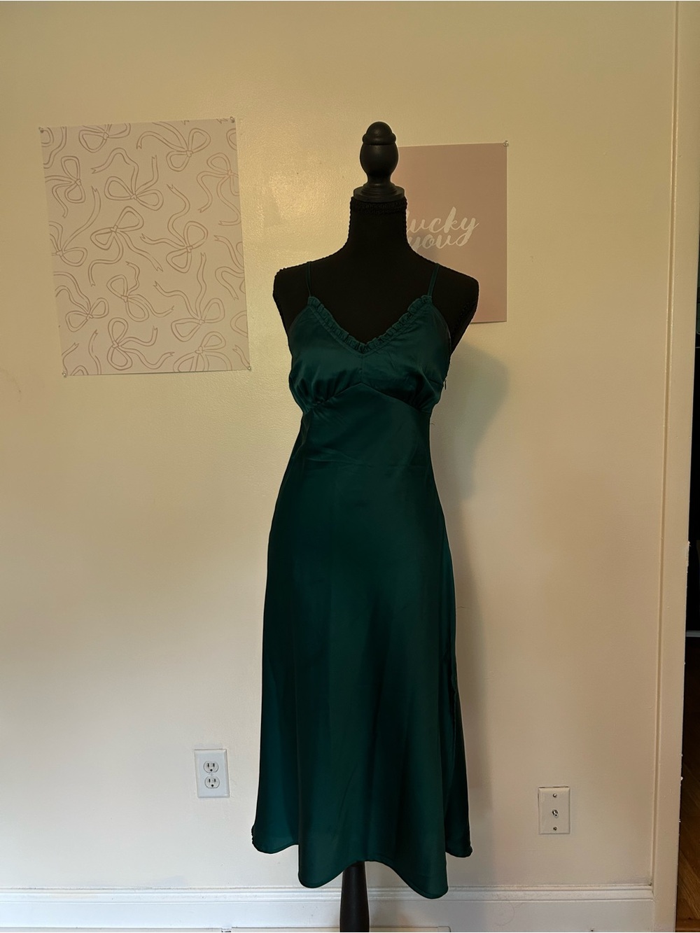 Green Slip Dress